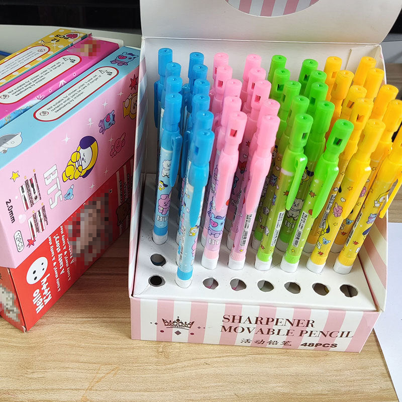 Mechanical Pencil Activity 2.0 with Built-in Sharpener, Press-Activated, Durable 2B, Wholesale, Drawing, Coloring, Children's Painting