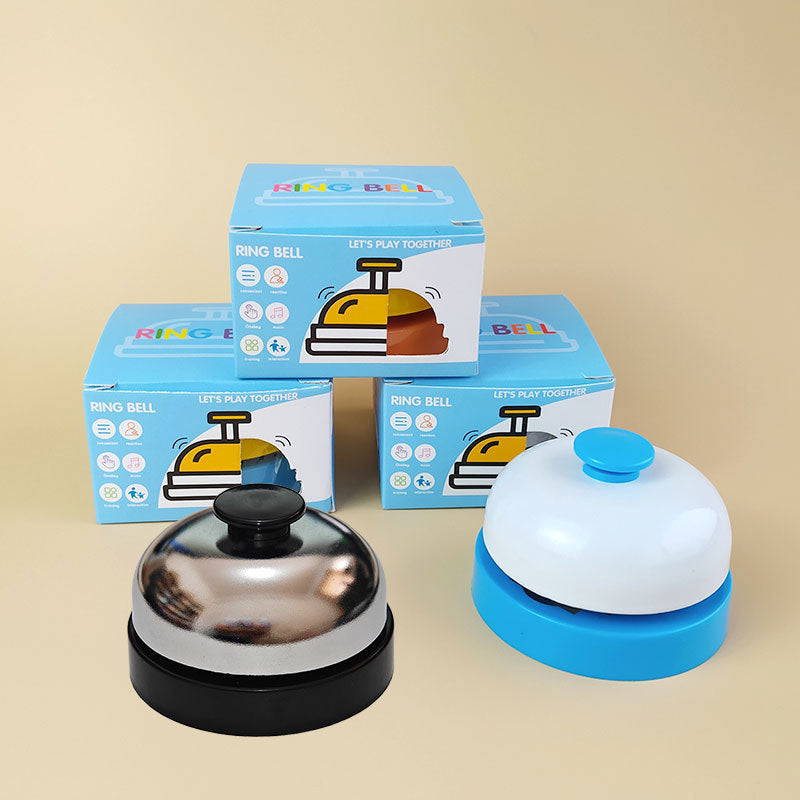 Modern minimalist metal bell kitchen bell ringing live streaming wholesale children's game quiz ringing hand-pressed food delivery bell